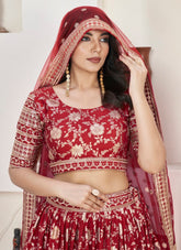 Art of the State Lehenga Choli in Red Colour